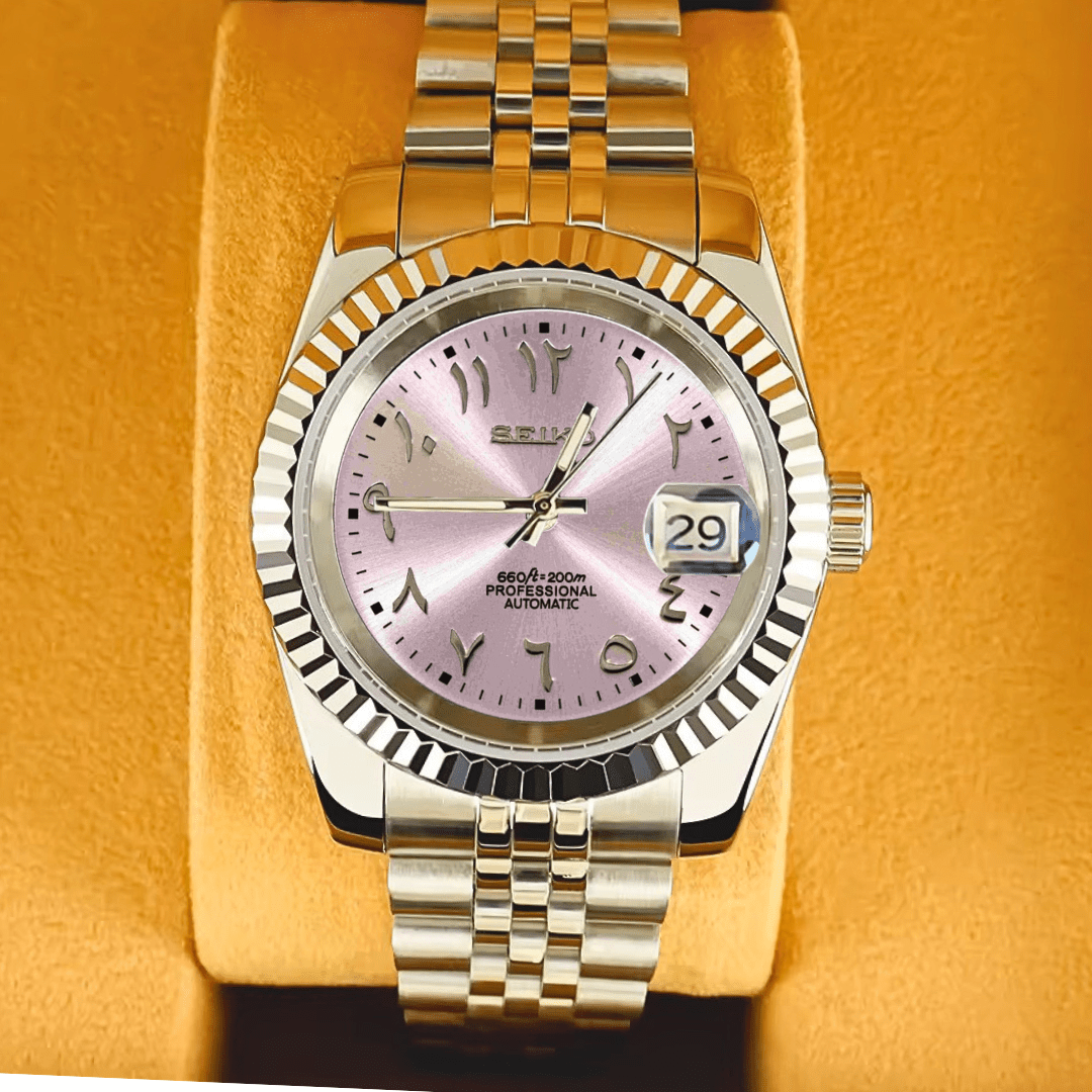 Seiko Mod Datejust Arab Pink - ModGods