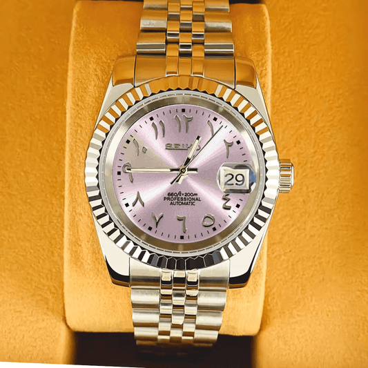 Seiko Mod Datejust Arab Pink - ModGods