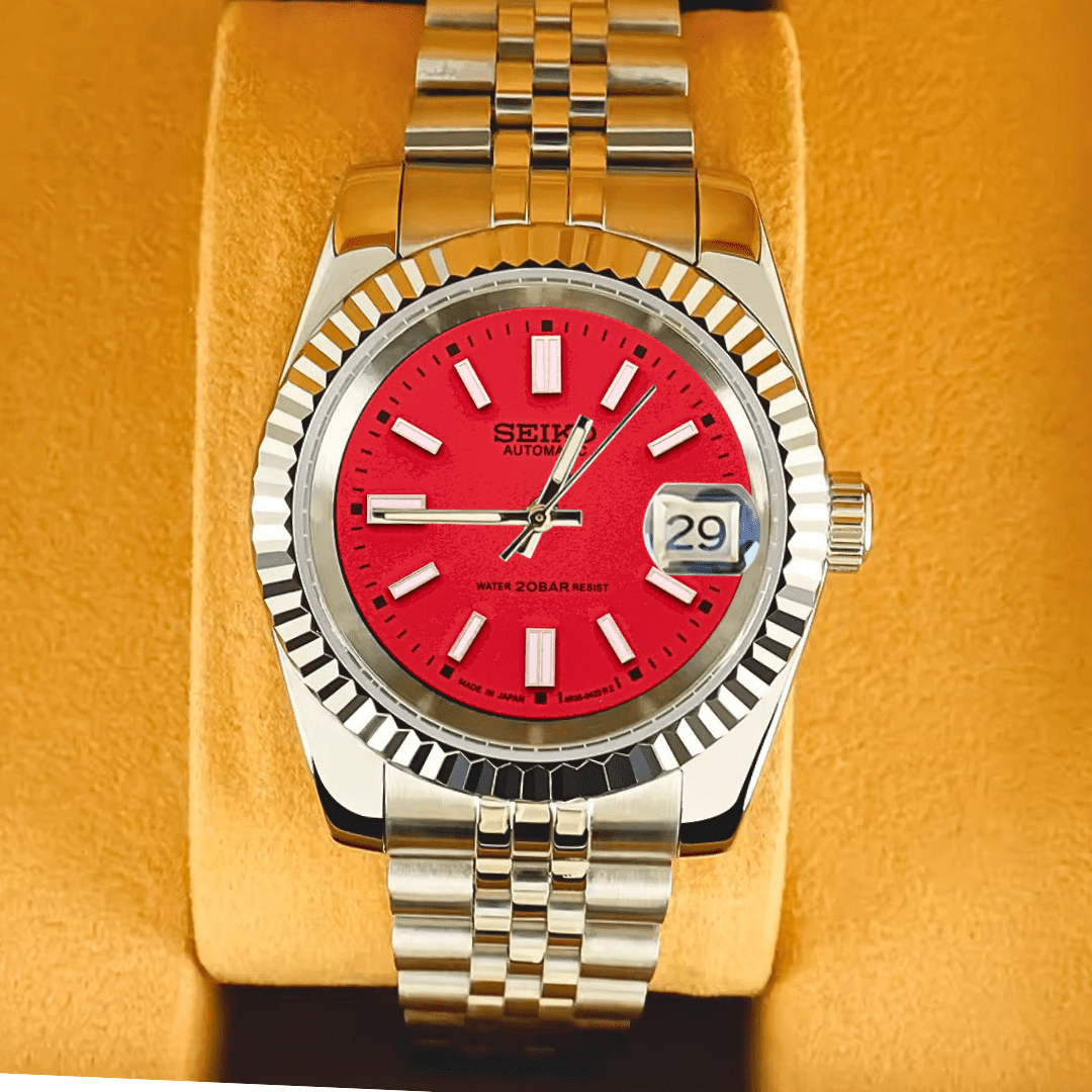Seiko Mod Datejust Bright Red - ModGods