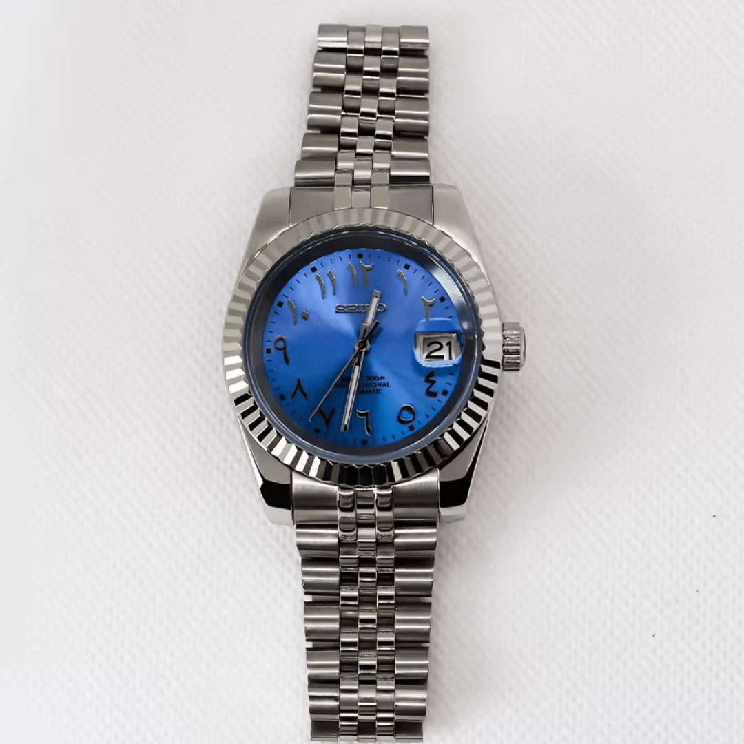 Seiko Mod Datejust Light Blue Arab - ModGods