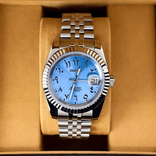 Seiko Mod Datejust Light Blue Arab - ModGods