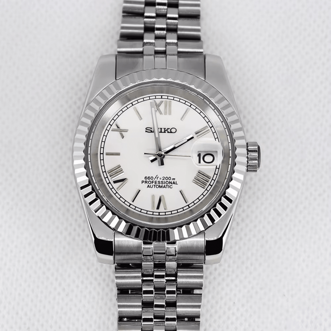 Seiko Mod Datejust Pure White - ModGods